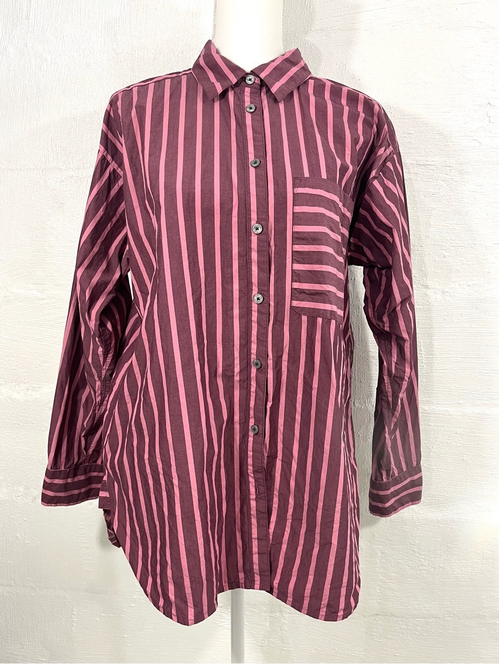 LOFT STRIPPED BUTTON TOP